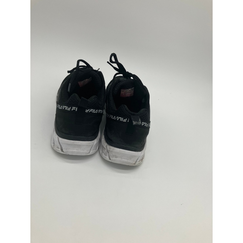 Fila Black Sneakers Womens Sz 9.5 Low Top Athletic Running Walking Shoes Mesh - Picture 3 of 5